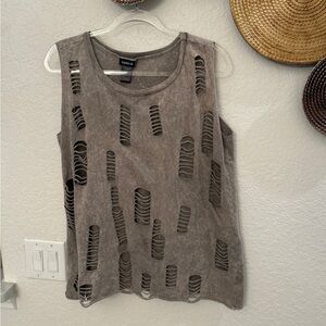Torrid‎ Charcoal Distressed Muscle Tee